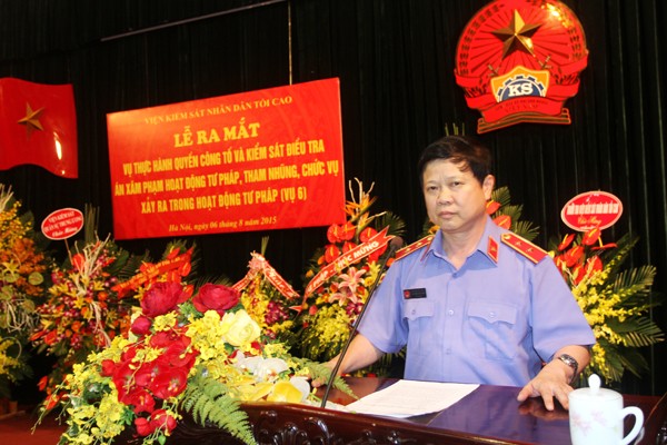 VKSND Tối cao có thêm Vụ chuyên sâu về hoạt động tư pháp, tham nhũng, chức vụ