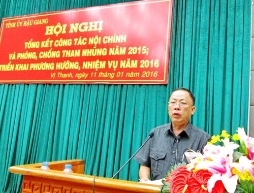 Hậu Giang: Cả năm không phát hiện vụ tham nhũng nào