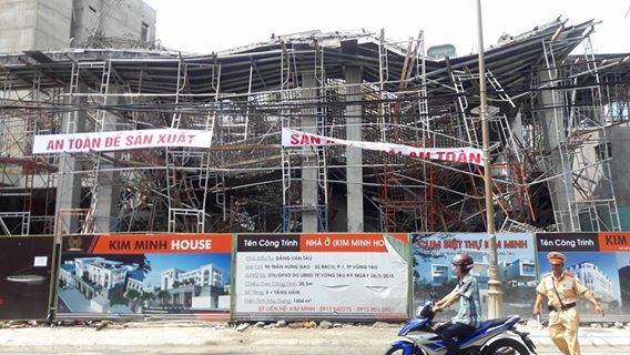 Tìm thấy thi thể hai nữ công nhân kẹt dưới giàn giáo bị sập ở Vũng Tàu