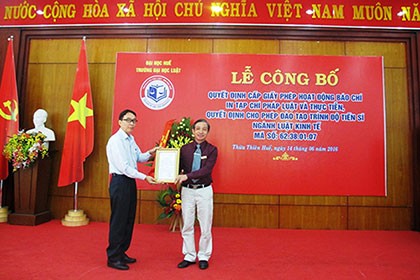 ĐH Luật Huế được cấp phép đào tạo trình độ tiến sĩ