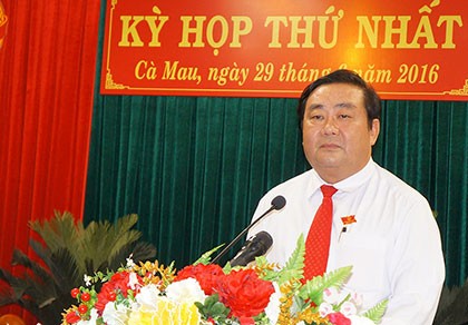 Ông Trần Văn Hiện được bầu làm Chủ tịch HĐND tỉnh Cà Mau