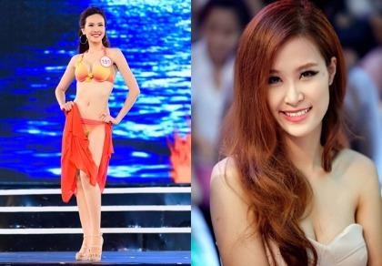 Sái Thị Hương Ly giống ca sĩ Đông Nhi tại Hoa hậu Việt Nam 2016