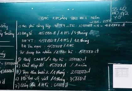 Phụ huynh “choáng” trước thông báo thu tiền của trường