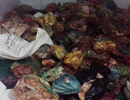 Phát hiện 14,6 tấn sản phẩm động vật không nguồn gốc