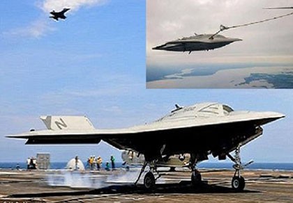 UCAV tàng hình X-47B của Mỹ tự động tiếp liệu thành công