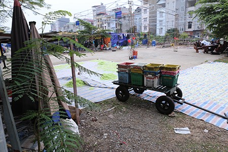 Kinh hoàng cơ sở phơi mứt tết gần nhà vệ sinh