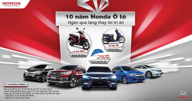 Honda đặc biệt tri ân các khách hàng ô tô