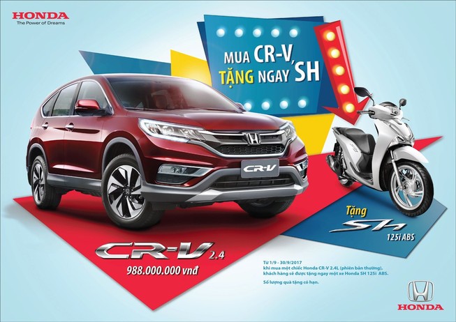 “Mua Honda CR-V, tặng ngay SH 125i”