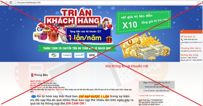 Công bố danh sách website lừa đảo