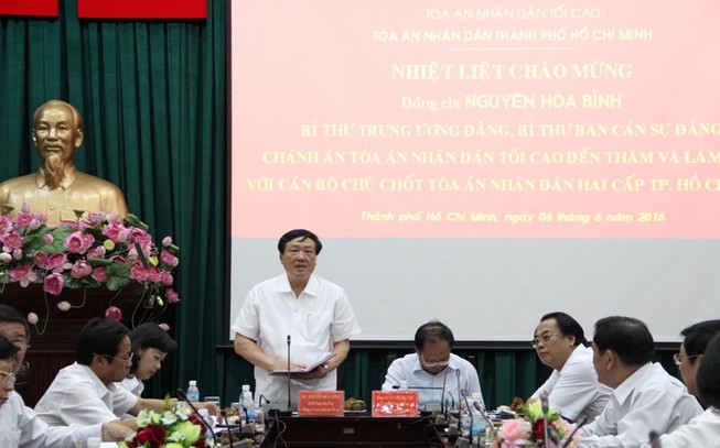 Chánh án Tối cao làm việc với TAND TP.HCM