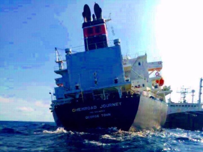 Thời tiết nơi tàu chở hóa chất gặp nạn rất xấu