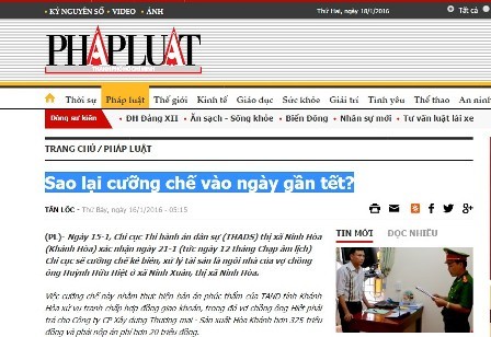 Vụ cưỡng chế nhà vào ngày gần tết: Tạm dừng việc cưỡng chế