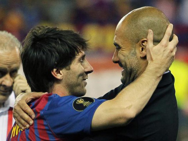 Messi sẽ tái ngộ với ông thầy Pep Guadiola tại Man City