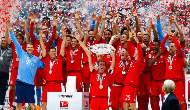 Đêm qua, Bayern vô địch Bundesliga lần thứ năm liên tiếp