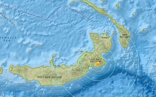 Động đất 7.1 độ ở Papua New Guinea