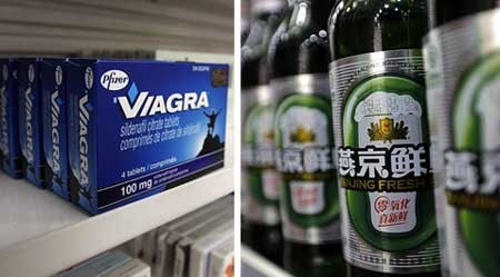 Hàng ngàn chai rượu Trung Quốc có pha chất của Viagra