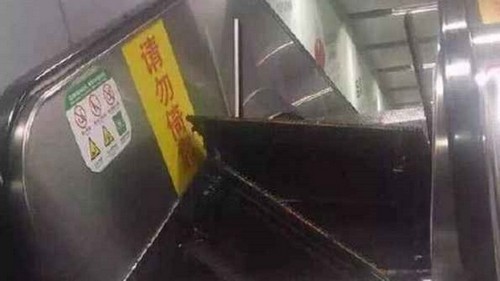 Thêm một sự cố thang cuốn làm 'thót tim' người Trung Quốc