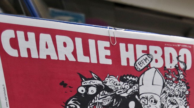 Nga nổi giận trước bức biếm họa máy bay rơi của Charlie Hebdo