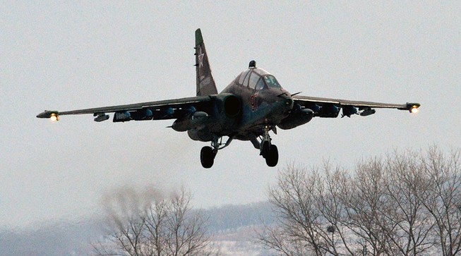 Máy bay Su-25 của Nga rơi, phi công tử nạn