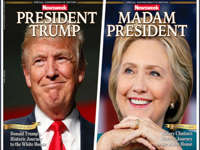 Báo Mỹ làm trước bìa Clinton chiến thắng gây 'bão' mạng