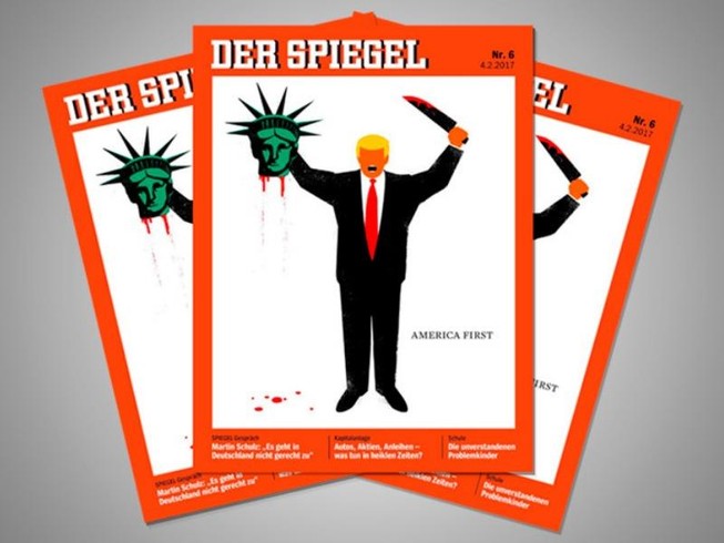 Tạp chí Đức bảo vệ biếm họa 'nhạy cảm' về ông Trump