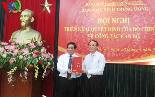 Nhân sự mới Ban Nội chính Trung ương