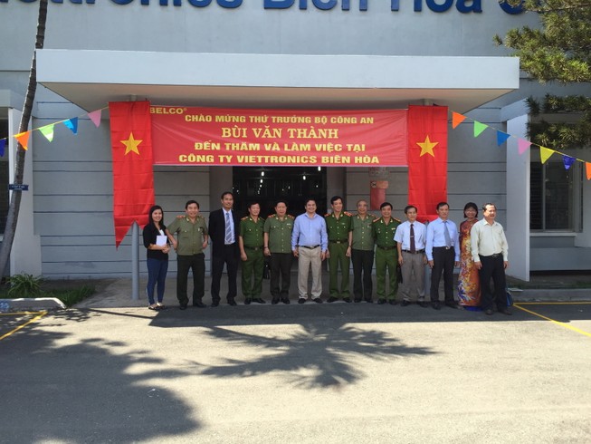 Thứ trưởng Bộ Công an thăm và làm việc tại Viettronics Biên Hòa (Belco)