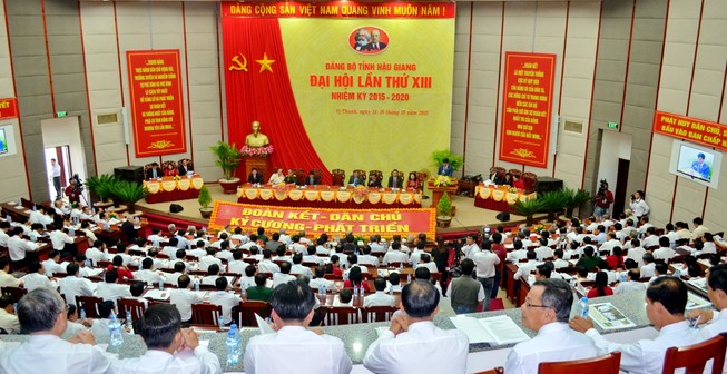 Khai mạc đại hội đảng bộ Hậu Giang nhiệm kỳ 2015-2020