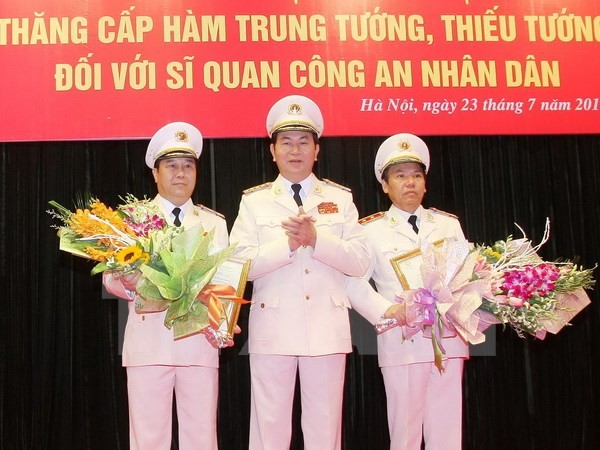 Trao Quyết định thăng cấp bậc hàm cấp Tướng Công an