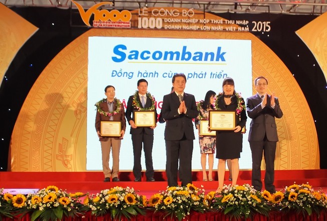 Sacombank: Top 1.000 DN nộp thuế thu nhập doanh nghiệp lớn nhất 2015