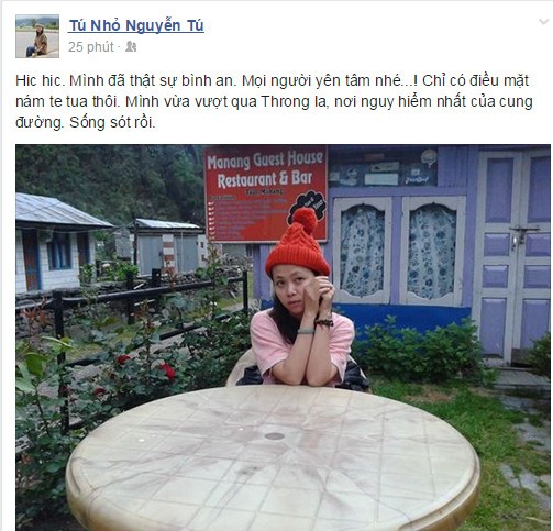 Phóng viên Báo Pháp Luật TP.HCM mất liên lạc từ Nepal đã an toàn