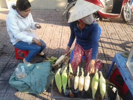 Thèm bắp nướng chiều đông