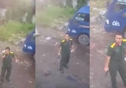 Điều tra clip quân nhân rút súng phát tán trên mạng