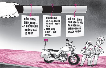 Cấm CSGT "núp lùm", xỉa gậy vào mặt dân
