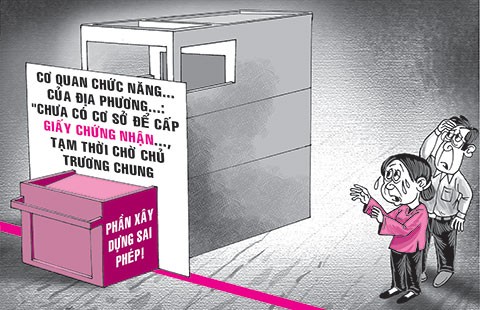 Xây nhà sai phép mòn mỏi chờ cấp giấy