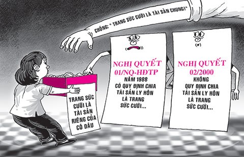 Vòng nhẫn cưới đó chia đôi...