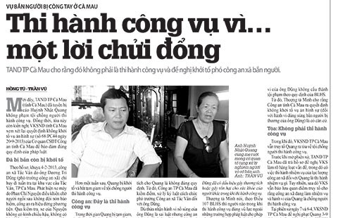 Phải xử phó công an bắn người mới đúng!