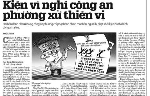 Tòa vẫn tuyên công an thắng kiện