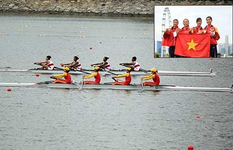 Tổng hợp ngày thi đấu 14-6 SEA Games 28: Ngày vàng của rowing