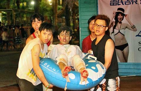 Bột màu phát cháy, 519 người bị thương