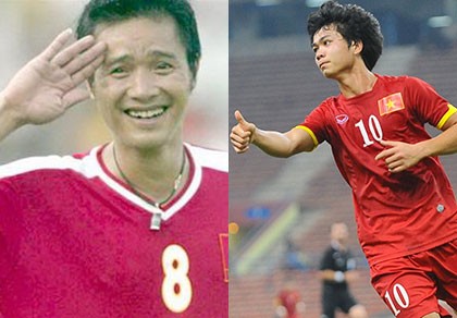 Hồng Sơn với bố Liêm và Công Phượng với ‘các bố’
