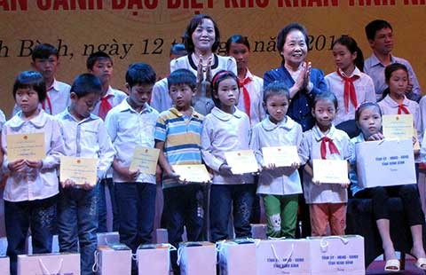 Phó Chủ tịch nước Nguyễn Thị Doan thăm, tặng quà người có công