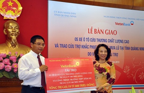 VietinBank chung tay sẻ chia với nhân dân Quảng Ninh