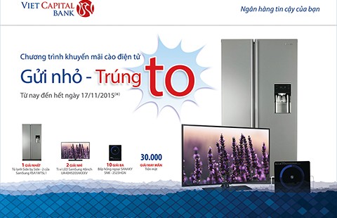 Gửi tiết kiệm trúng hơn 30.000 quà tặng giá trị