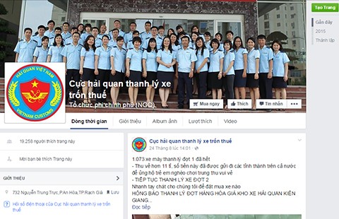 Hải quan cảnh báo lừa thanh lý xe trên Facebook