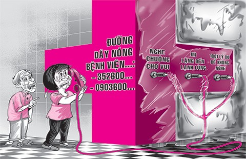 Nhiều đường dây nóng bệnh viện bị ‘điếc’