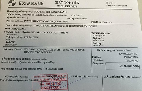 Tài trợ cho VFF phải ‘quá cảnh’