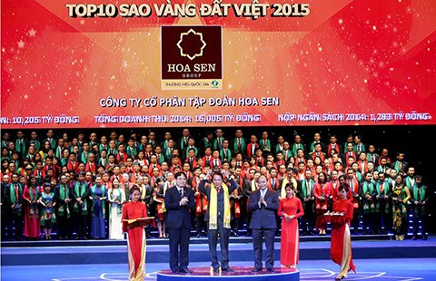 Nhiều doanh nghiệp lớn được vinh danh Sao Vàng Đất Việt 2015