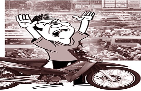 Trộm bị bắt vì… kẹt xe