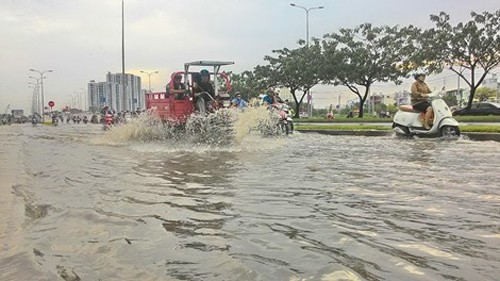 Đầu tư 7 tỉ đồng giảm ngập đại lộ Võ Văn Kiệt